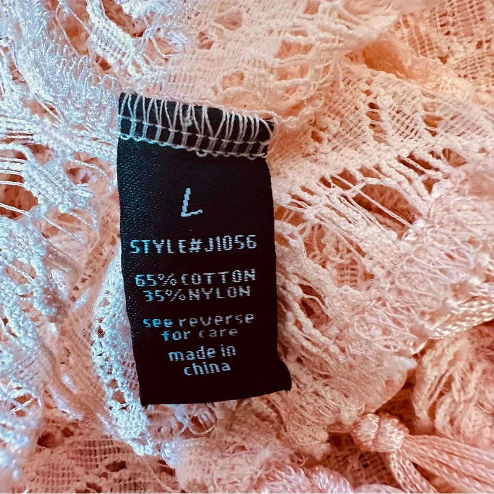 Active USA Pink Bohemian Fringe Cover-Up - Picture 6 of 7